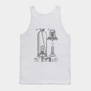 Fire Extinguisher Vintage Patent Hand Drawing Tank Top